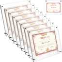 Thyle 8 Pcs Acrylic Photo Frame 11x14'' Clear Floating Picture Frame for Wedding Photos Art Prints Photography Gallery Wall Display Hanging or Tabletop for Living Room Hallway or Entryway (Black)