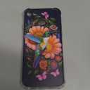 Case for iPhone SE 3rd Gen 2022,Hummingbird Butterfly Flowers Drop Protection Shockproof Case TPU Full Body Protective Scratch-Resistant Cover for iPhone SE 2020 7 8