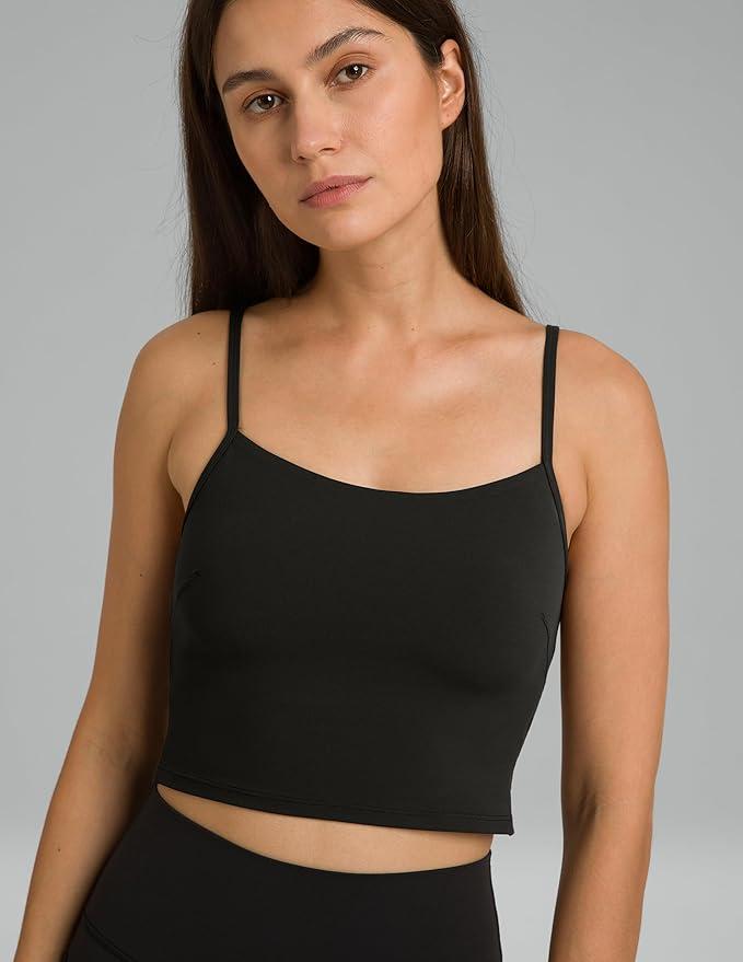 Colorfulkoala Women's Dreamlux Cross-Back Longline Sports Bra Workout Yoga Crop Tank Top with Removable Cups , M