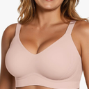 OEAK Womens Wireless Seamless Bras Full Coverage Supportive Lounge Bra Push Up Plus Size Everyday Bra Comfortable Tshirt Bras, L-Plus