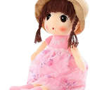 Ikasus Sweetheart Rag Doll with Hat & Skirt - Plush Soft Baby Girl Doll - Xmas/Birthday Gift