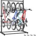 TORACK Garage Freestanding Hanging Bike Stand with Wheels, 5 Bikes