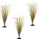 Fake Desert Dry Grass, Artificial Plants for Reptile Tank Accessories, Habitat Decor Fit for Bearded Dragon, Crested Gecko, Leopard Lizard, Chameleon, Artificial Outdoor Plants, Terrarium Decor (3)