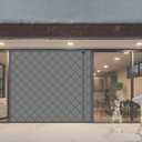 WochiTV Magnetic Thermal Insulated Door Curtain Fits Door Size 74" x 80", Durable Waterproof Cloth, Weatherproof, Windproof, Reduce Noise, Side Opening, Gray