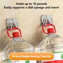 3 x ESINAM 2Pcs Sponge Holder for Kitchen Sink, Strong Adhesive Clear Acrylic Kitchen Sink Sponge Caddy for Kitchen Organization in Sink Multifunctional Inside Sink Sponge Holder