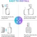 Wall Mount Holder for eero Pro 6e/6 Mesh Wi-Fi System, Outlet Wall Mount Stand Bracket for eero Pro 6e tri-Band Mesh, Wire Organizer (White(3Pack))