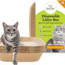 Kitty Sift Disposable Cat Litter Box Large, 6 Count, Durable Portable for Travel and Home, Eco-Friendly Disposable Litter Box Controls Odor