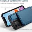 Vinich for iPhone 11 Wallet Case with Card Holder, RFID Blocking Credit Slots Kickstand Shockproof Phone Cover Fit for iPhone 11 6.1" Blue