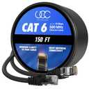 Cat 6 Ethernet Cable 150 ft, 10Gbps High Speed Ethernet Cable, Outdoor&Indoor, Rj45 Cat6 Cable Internet Cable for Computer, Router, Modem, PS4/5, Xbox, Gaming- Black