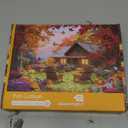 Sutinban Fall Cottage 500 Pieces Puzzle for Adults, Thanksgiving Colorful Autumn Nature Jisgaw with Plant Pumpkin, Challenging Puzzle for Home Decor & Gift