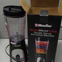 Mueller Personal Blender for Shakes and Smoothies with 15 Oz Travel Cup and Lid, Juices, Baby Food, Heavy-Duty Portable Blender & Food Processor, Grey