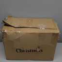 Set of 2 Christmas Urn Fillers with Lights,24 Inch Christmas Trees for Porch,Frosted Urn Fillers for Porch,Pathway Holiday Christmas Decorations with Red Berries,Pine Cones