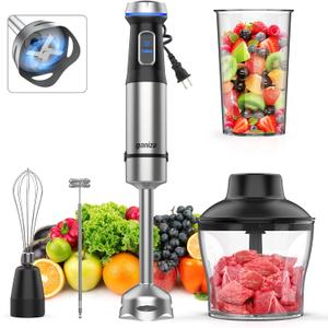 Ganiza GH10 5-in-1 Immersion Blender Handheld and An Extra 800ml Mixing Baker Bundle