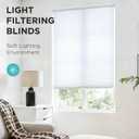 Joydeco No Tools No Drill Cordless Cellular Shades, Light Filtering Honeycomb Blinds for Indoor Windows, Thermal Insulating & Noise Reducing (White, 34.5" W x 64" H)