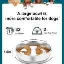 Slow Feeder Dog Bowls8.2-inch Diameter Dog Slow Feeder Bowl304 Stainless Steel Heavy Duty with Non-Slip Rubber Base2Cups Capacity for Medium & Large Dogs to Slow Down Eating