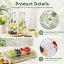 5 Pcs 50oz Mimosa Bar Supplies Plastic Carafe with Lid Juice Containers (EXP 12/09/56)