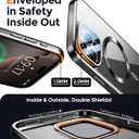 for iPhone 16 Pro Case Compatible with Magsafe Accessories,Stash Stand 9H Lens Protection,Slim Phone Case Military-Grade Shock Anti Yellowing Transparent Case 6.3-Black