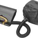 INFINITIPRO BY CONAIR GOLD Bonnet Hair Dryer, Soft Portable Bonnet Style Hair Dryer (1 Count (Pack of 1), Black)