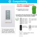 Universal Ceiling Fan Remote Control Kit, Wall Remote Switch with Light Dimmer and 3 Speeds, Replacement for Hunter Hampton Bay Harbor Breeze, Include Wall Switch, Remote Control and Receiver