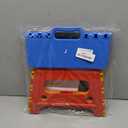Kids Folding Step Stool for Toddlers Bathroom Sink  Safety Lock to Stable1 Pack = Red+Blue