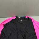 Halcurt Womens Two Piece Rash Guard Swim Set Long Sleeve Bathing Suits with Bra Built in Bra Black Pink, Size 2X
