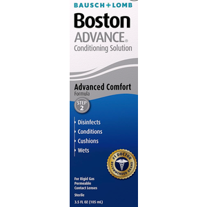 Boston Advance Conditioning Solution, Conditions & Wets Rigid Gas Permeable (RGP) Lens for Comfortable Wear, 3.5 Fl Oz