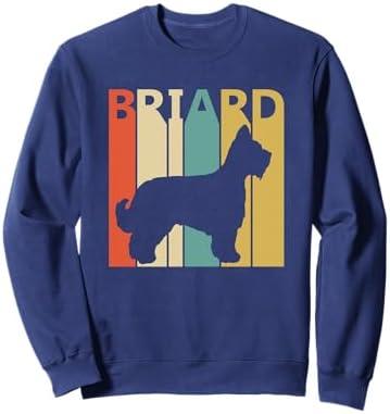Vintage Sweatshirt Gift For Briard Dog Lover Sweatshirt, Large