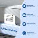 2 x Bed Sheet Holder Straps,Lock Bed Sheet Holder Corner Fitted Sheet Straps,Keep Sheets Firm & Tight,Fit All Mattress Size,Quick Easy Installation (white4pcs)