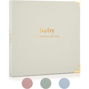 Keepsake Baby Memory Book for Boys and Girls Timeless First 5 Year Baby Book Neutral Journal Scrapbook or Photo Album - Record a Milestone for Every Event from Birth to Age 5
