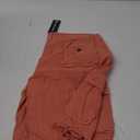 FOURSTEEDS Women's Casual Fitted Multi-Pockets Camouflage Twill Bermuda Cargo Shorts (10, Coral Essence)