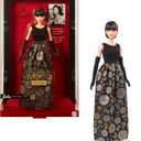 Barbie Signature Tribute Collection Rita Moreno Collectible Doll in Black & Gold Gown with Gloves and Shoes, Includes Doll Stand