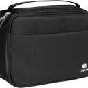 pack all Electronic Organizer Plus, Larger Capcity Cable Organizer Bag, Shockproof Carrying Case, Portable Cord Travel Organizer Storage Bag for Cables, Chargers, Phones, USB, SD Cards(Black)