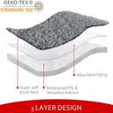 Dog Bed Covers Soft Plush Replacement Washable, Waterproof Pet Bed Liner Grey 36x27 Inches, for Dog/Cat, Cover Only