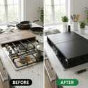 Expandable Stove Top Cover for Gas&Electric Range Heavy-Duty Steel | Workspace for Kitchen Sinks, RVs, Campers & Small Kitchens Instantly Adds Counter Space 15.75"-28.74" L x 11.81" W x 3.15"H