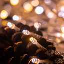 AWQ 66FT 200 LED Christmas String Lights Fairy String Lights Plug in 11 Modes Timer Function Waterproof Extendable with Remote Control for Indoor Outdoor Wedding Party Christmas Decor(Warm & White)