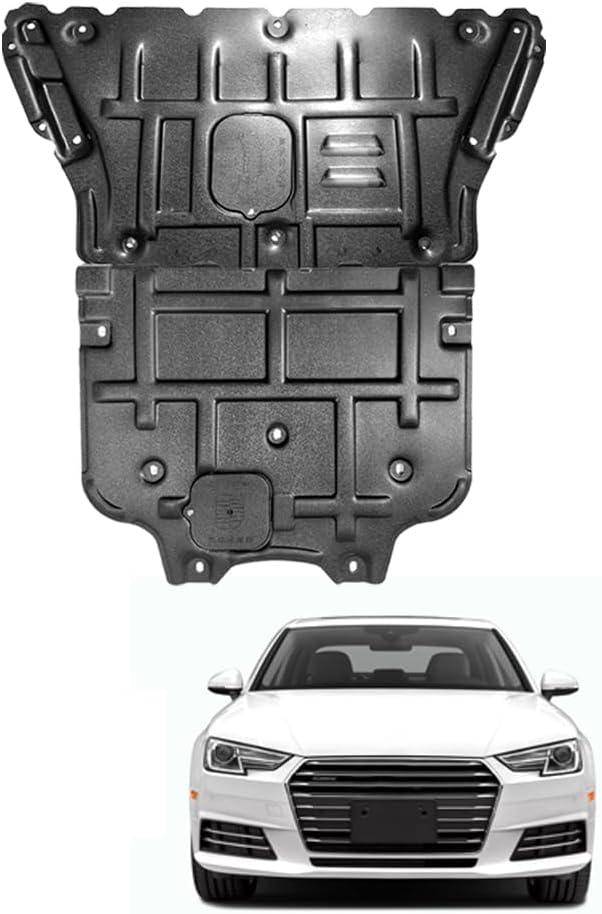 Engine Splash Shield Fit for Audi A4 S4 2017-2024 Lower Engine Case Guard Under Engine Cover Fit for Audi A5 S5 2018-2024 Front Engine Guard + Gearbox Guard Mud Flaps