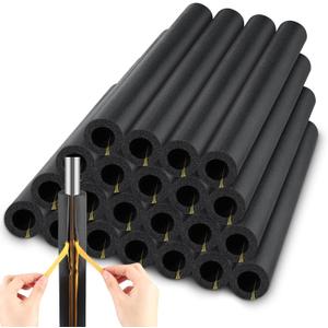 24 Pcs Pipe Insulation Foam Tube for 3/4 Inch Water Pipe, Pre Slit Self Adhesive Foam tubing Covers Plumbing Insulation for Outdoor Indoor Water Pipeline