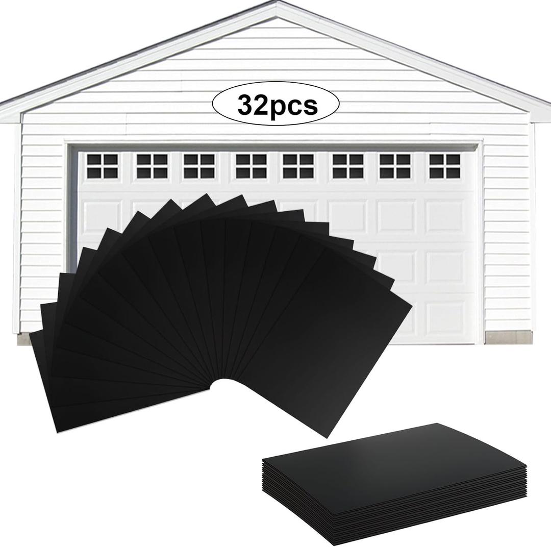 Magnetic Garage Door Windows 32PCS Faux Garage Door Windows Accents Magnetic Decorative Hardware Magnets Decorations 6 * 4 * 0.04 Inches