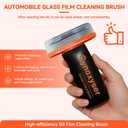 Car Windshield Cleaner with Glass Emulsion 2pcs Oil Film Remover for Car Windows, Removes Grease, Stains & Haze for Crystal Clear Vision, Lightweight & Easy Grip Design