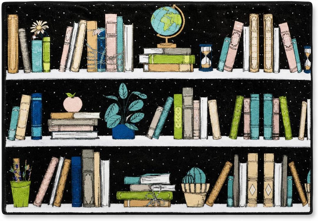 Breling 6 X 9 ft Classroom Playmat Rugs Reading Corner, Book Shelf Non-Slip
