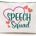 Speech Therapy Gifts Speech Pathologist Gifts Makeup Bag Gifts for Speech Therapists Cosmetic Bag SLP Gifts Birthday Christmas Thank You Gift for Women Speech Language Pathology Coworker Colleague