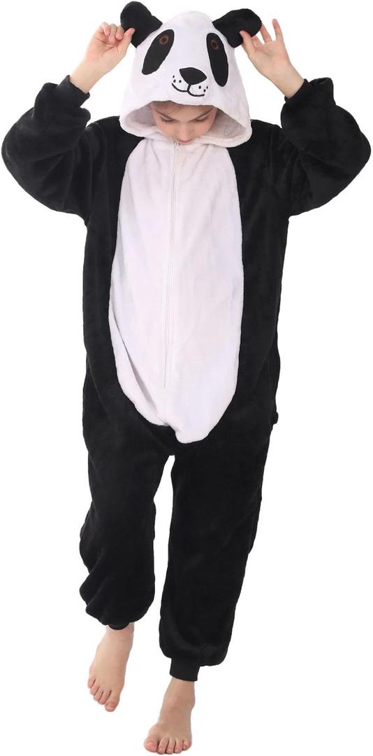 TYONMUJO Animal Onesie Costume for Kids Halloween Costumes for Girls Boys Cosplay Outfit Happy Panda, Small