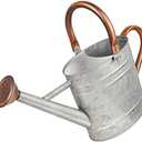 Megawodar 1 Gallon Metal Watering Can with Removable Spout, Nice Galvanized Steel Water Can with Embossed Design for Indoor and Outdoor Plants