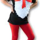 ComfyCamper 3D Furry Shirt with Bow - Costume Cosplay Christmas Mens Womens Unisex Adult Tshirt (6-8 Years, Red)