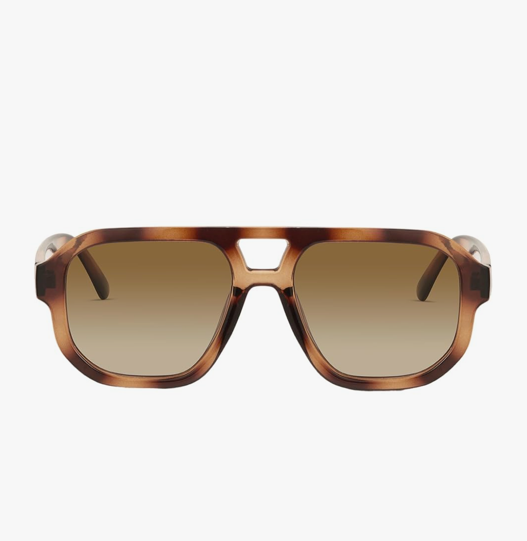 livho Trendy Polarized Square Aviator Sunglasses Women Men Square Eyewear Frame, Retro Sun Glasses for Women Men 2025 Shades