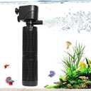 20W Submersible Aquarium Filter for 50120 Gallon Fish Tanks, Quiet Operation Internal Pump, Energy Efficient, Easy to Install & Maintain, for Freshwater or Saltwater, Comes with Sponge Filter (Black)