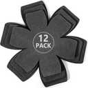 Felt Pot and Pan Protectors - Set of 12 and 3 Different Sizes Felt Pan Protectors for Stacking, Larger & Wider Pot and Pan Protectors, Pan Separators Protectors, Pot Separators for Stacking, Deep Gray