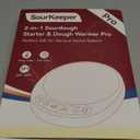 SourKeeper, Larger 2-in-1 Sourdough Starter Warmer Pro - 2026 Upgrade Larger Heating Plate, Dough Temp Probe, 1F Control (70110F), 24H Timer, Real-Time Monitoring Walnut,6.5inch