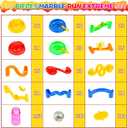 Gifts2U Marble Run Toy, 130Pcs Educational Construction Maze Block Toy Set with Glass Marbles for Kids and Parent-Child Game, 18.11 x 17.32 x 18.11 inches