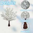 3.6FT-2 Pack White Artificial Cherry Blossom Tree Faux Tree for Office Home Wedding Office Living Room House Indoor Outdoor Romantic Spring Decor